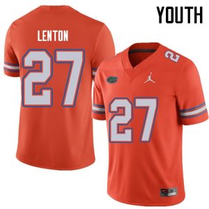 Youth Florida Gators #27 Quincy Lenton NCAA Jordan Brand Orange Authentic Stitched College Football Jersey CTP6162PG